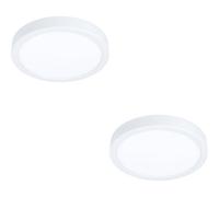 Loops 2 Pack Modern White Round Led Ceiling Light - Stylish Indoor Semi-Flush Lighting
