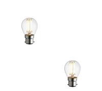 Loops 2 Pack Of Dimmable B22 Golf Led Light Bulbs - Warm White 2700K With 470 Lumens Brightness