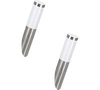 Loops 2 PACK Offset IP44 Outdoor Wall Light Stainless Steel 1x 12W E27 Porch Lamp in Metallics Loops Metallics