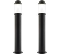 Loops 2 PACK Outdoor Bollard Post Light - 20W CCT LED Module - Textured Black Finish Loops Black
