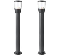Loops 2 PACK Outdoor Post Bollard Light Anthracite 1m LED Garden Driveway Path Lamp Loops Multicolor