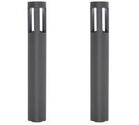 Loops 2 PACK Outdoor Post Bollard Light Grey Triangle IP54 Modern Driveway Lamp LED Loops Grey