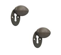 Loops 2 Pack Oval Covered Escutcheon In Beeswax Finish - 50X31X9mm For Elegant Home Decor - Key Hole Cover