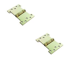 Loops 2 Pack - Pair 101.6 X 101.6 X 3mm Parliament Hinge Polished Brass Internal Door
