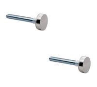 Loops 2 Pack - Pair Bolt Cap Fixing Pack Setfor 25mm D Pull Door Handles Bright Stainless Steel
