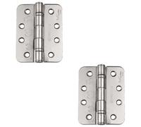 Loops 2 Pack - Pair Grade 13 Heavy Duty Ball Bearing Hinge - Radius 102 X 76mm Satin Steel
