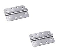 Loops 2 Pack - Pair Grade 13 Heavy Duty Ball Bearing P Hinge - Radius 107 X 77mm Bright Steel