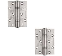 Loops 2 Pack - Pair Grade 13 Heavy Duty Thrust Bearing Hinge - 100 X 76mm Satin Stainless Steel