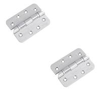 Loops 2 Pack - Pair Grade 13 Hospital Tip Ball Bearing Hinge - Radius 102 X 76mm Satin Steel