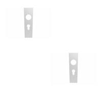 Loops 2 Pack - Pair Square Lock Euro Cylinder Plate Cover 170 X 45 X 8mm Satin Steel Din 47.5Cc