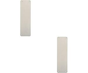 Loops 2 PACK | Plain Door Finger Plate - 300 x 75mm - Satin Stainless Steel Push Plate | Protective Door Push Plate - Commercial Door Finger Plate - Plain/Push/Pull Engraved Options