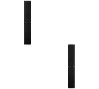 Loops 2 Pack - Plain Door Finger Plate 500 X 75mm - Matt Black Steel Push Plate