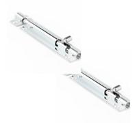Loops 2 Pack Polished Chrome Brass Straight Barrel Bolts 102X25mm For Secure Locking - Door Bolt