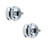 Loops 2 Pack Polished Chrome Turns For 50mm Mortice Rackbolts - Essential Locking Mechanism - Security Bolt