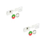 Loops 2 Pack Polished Nickel Indicator Lock For Privacy - Sliding Bathroom Toilet Door Bolt