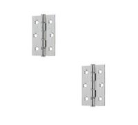 Loops 2 Pack Polished Stainless Steel Grade 7 Washered Hinge 76X50mm - Durable And Stylish - Door Hinges