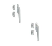 Loops 2 Pack Premium 124mm White Non-Lockable Casement Fasteners For Modern Windows - Window Handle