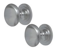 Loops 2 Pack Premium 38mm Satin Chrome Cupboard Knob For Stylish Home Decor - Kitchen Cabinet Knob