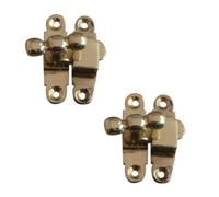 Loops 2 Pack Premium 40mm Polished Brass Showcase Catch For Cabinets - Cupboard Door Catch