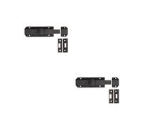 Loops 2 Pack Premium Architectural Slide Door Bolts 100X35mm In Elegant Matt Black Finish - Door Bolt Lock