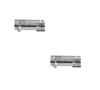 Loops 2 Pack Premium Brass Necked Barrel Bolts 64X25mm Polished Chrome For Enhanced Security - Door Bolt
