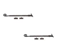 Loops 2 Pack Premium Curly Tail Casement Stays 305X15X6mm In Beeswax Finish - Window Peg Bar