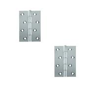 Loops 2 Pack Premium Double Phosphor Bronze Washered Hinge In Polished Chrome Finish - Door Hinges