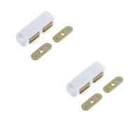 Loops 2 Pack Premium Magnetic Catches For Cabinets - 62X18mm White - Cupboard Door Catch