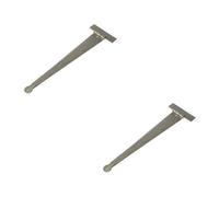 Loops 2 Pack Premium Pewter T Hinge 445X132mm For Doors And Cabinets - Traditional Gate Door - Door Hinges