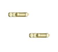 Loops 2 Pack Premium Polished Brass Contract Door Bolts 138X30mm For Enhanced Security - Door Bolt Lock