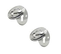Loops 2 Pack Premium Polished Nickel Lined Oval Escutcheon 36X55mm For Elegant Home Décor - Key Hole Cover