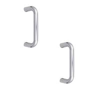 Loops 2 Pack Premium Polished Stainless Steel D Shape Pull Handle - 19mm Grade 304 - Door Handle
