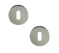 Loops 2 Pack Premium Polished Stainless Steel Keyway Escutcheons - Grade 304, 52X8mm - Key Hole Cover