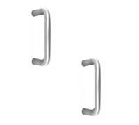 Loops 2 Pack Premium Satin Stainless Steel 19mm D Shape Pull Handle - 150mm Length Grade 201 - Door Handle