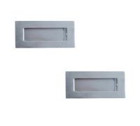 Loops 2 Pack Premium Satin Stainless Steel Flush Pulls 100X50mm For Modern Doors - Recessed Door Handle