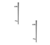 Loops 2 Pack Premium Satin Stainless Steel Pull Handle - 25mm B/t Fixing, 600X25X450mm - Door Handle