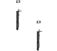 Loops 2 Pack Premium Stainless Steel Flush Bolts Dark Bronze 150mm X 20mm Square Forend
