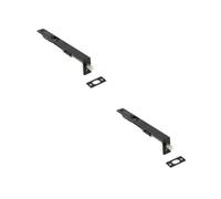 Loops 2 Pack Premium Stainless Steel Flush Bolts Jmb51 Black 203mm X 20mm For Secure Locking