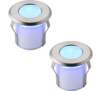 Loops 2 PACK Recessed Decking IP67 Guide Light - 0.8W Blue LED - Stainless Steel in Metallics Loops Metallics