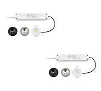 Loops 2 PACK Recessed Emergency Ceiling Guide Light Kit - Daylight White LED - White Loops White