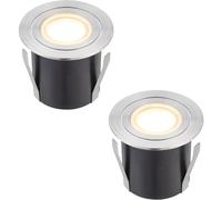 Loops 2 PACK Recessed IP67 Guide Light - 1.2W Warm White LED - Stainless Steel in Metallics Loops Metallics