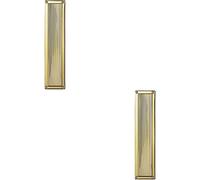 Loops 2 PACK | Rectangular Reeded Door Finger Plate - 305 x 70mm - Polished Brass Push Plate | Traditional Protective Door Push Plate -Ornate Door Finger Plate - Plain/Push/Pull Engraved Options