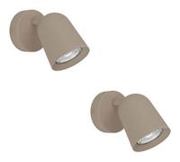 Loops 2 Pack Sandy Ceiling Spotlight - Modern Led Indoor Wall Light For Home Décor