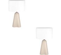 Loops 2 Pack Sandy Finish Modern Design Table Lamp For Stylish Indoor Decor