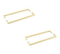 Loops 2 Pack Satin Brass Back To Back Pull Handle - 425mm Stylish Design - Door Handle