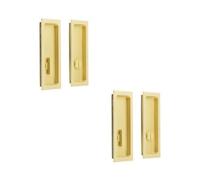 Loops 2 Pack Satin Brass Rectangular Turn & Release For Doors - Door Handle