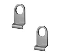 Loops 2 Pack Satin Chrome Plain Cylinder Pulls 86X44mm For Modern Interiors - Door Lock Finger Pull