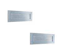 Loops 2 Pack Satin Chrome Plain Letterplates 355X115mm For Stylish Mail Organization - External Front Door Letter Box Plate