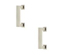 Loops 2 Pack Satin Nickel Cabinet Handle - 96mm Modern Design - Kitchen Drawer Pull Handle