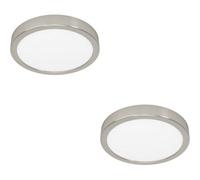 Loops 2 Pack Satin Nickel Modern Design Round Ceiling Light For Indoor Spaces - Stylish And Elegant